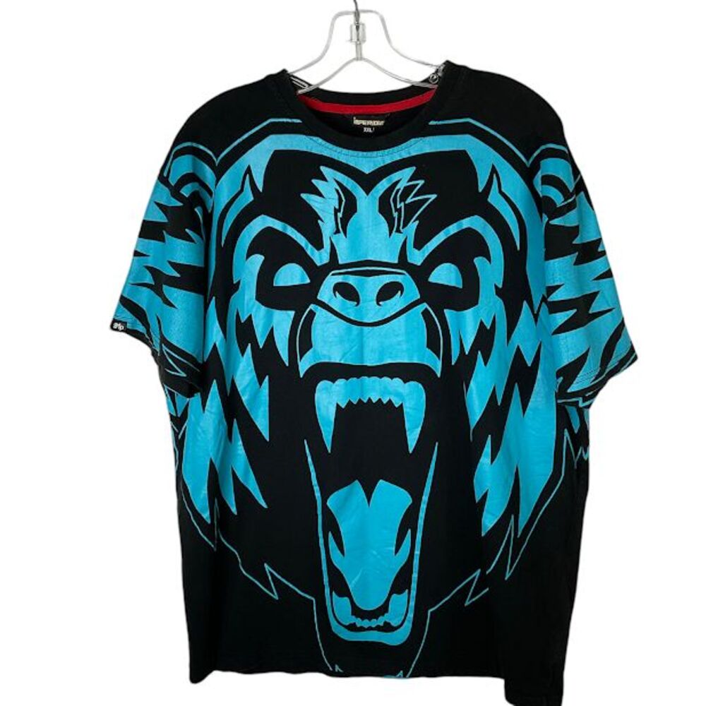 Imperious Graphic Size 2XL T-Shirt GORILLA Black With Teal Graphic